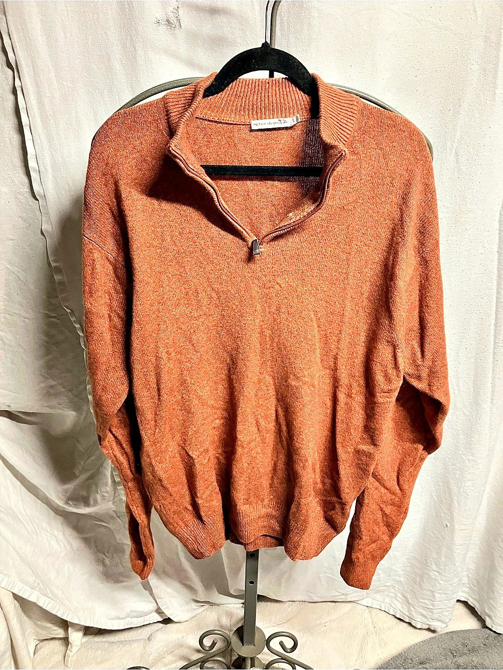Peter Millar Quarter Zip Merino Wool Sweater Size Large